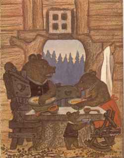 Сказка Три медведя - Три медведя сказка - Большой медведь взял свою чашку