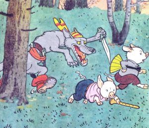 Иллюстрации к сказке «Три поросенка» - Михалков С.В.